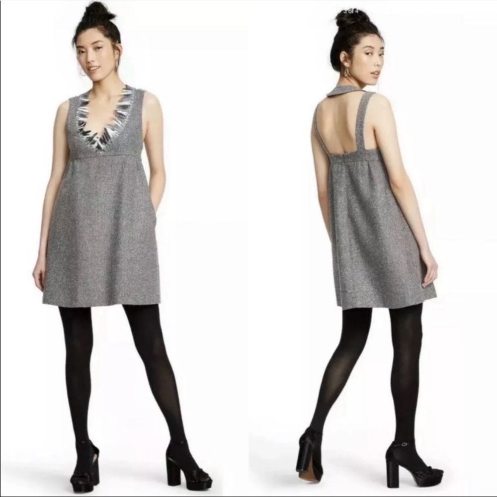 NWT Anna Sui for Target silver metallic dress. Holiday. Party. (size small)